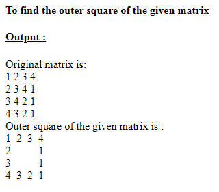 SkillPundit: PHP To Print Outer Square of a Given Matrix SkillPundit: PHP To print Outer Square of a given matrix