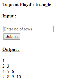 SkillPundit: PHP To print Floyd's triangle