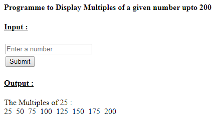 SkillPundit: PHP To Print Multiples of Given Number upto 200 SkillPundit: PHP To Print Multiples of Given Number upto 200