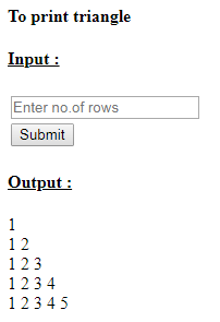 SkillPundit: PHP To Print Number Triangle