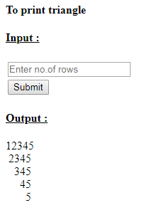 SkillPundit: PHP To Print Number Triangle SkillPundit: PHP To print number triangle