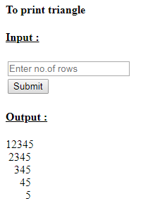 SkillPundit: PHP To print number triangle