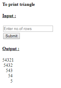 SkillPundit: PHP To Print Number Triangle SkillPundit: PHP To print number triangle