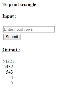 SkillPundit: PHP To print number triangle