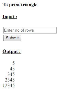 SkillPundit: PHP To print  number triangle