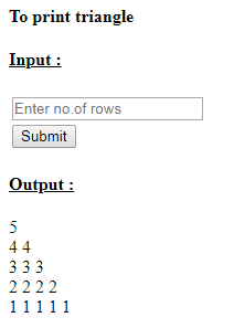 SkillPundit: PHP To print  number triangle