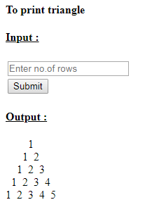 SkillPundit: PHP To print  number triangle