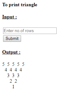 SkillPundit: PHP To Print Number Triangle SkillPundit: PHP To print number triangle