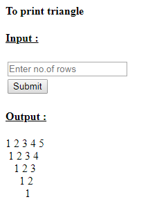 SkillPundit: PHP To Print Number Triangle SkillPundit: PHP To print number triangle