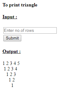 SkillPundit: PHP To print number triangle