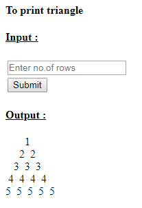 SkillPundit: PHP To print number triangle