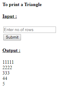 SkillPundit: PHP To print number triangle