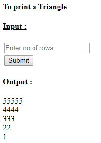 SkillPundit: PHP To Print Number Triangle SkillPundit: PHP To print number triangle