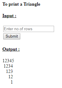 SkillPundit: PHP To print number triangle