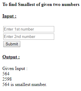 SkillPundit: PHP To Find Smallest of Given Two Numbers SkillPundit: PHP To Find Smallest of Given Two Numbers