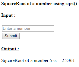 SkillPundit: PHP To Find Square Root of a Number Using Sqrt() SkillPundit: PHP To find Square root of a number using sqrt()