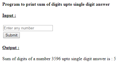 SkillPundit: PHP To find the Sum of given number upto single digit using recursion