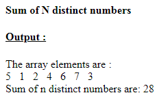 SkillPundit: PHP To Find the Sum of N Distinct Numbers