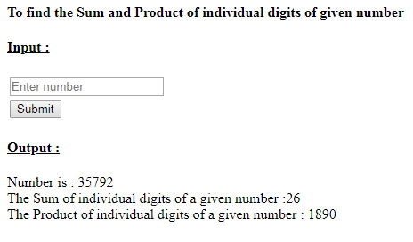 SkillPundit: PHP To Find the Sum and Product of Individual Digits of Given Number SkillPundit: PHP To Find the Sum and Product of Individual Digits of Given Number