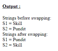 SkillPundit: PHP To Swapping of Two Strings Without Using Temporary Variable Using Strings Interchanging the contents of two variables witout using temporary variable SkillPundit