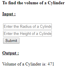 SkillPundit: PHP To find Volume of a Cylinder SkillPundit: PHP To find Volume of a Cylinder