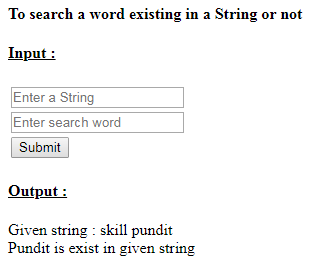 SkillPundit: PHP To Find Whether the Word Existing in Given String or Not SkillPundit: PHP To Find Whether the Word Existing in Given String or Not