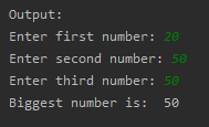 To find Biggest of given three numbers SkillPundit