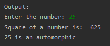 SkillPundit: Python Program To check whether the given number is Automorphic or Not To check whether the given number is automorphic or not SkillPundit
