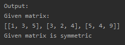 To check given matrix is Symmetric or not SkillPundit