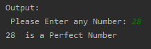 To check whether the given number is perfect or not SkillPundit