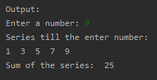 To find the sum of given series 1+3+5+7+9+ ……..+n  SkillPundit