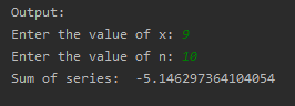 To find the Sum of Series of 1 - x^2/(2^2*1!) + x^4/(2^4*2!) – x^6/(2^6*3!)  SkillPundit