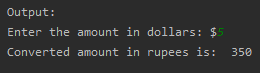 SkillPundit: Python Program To Convert dollars into rupees To Convert dollars into rupees SkillPundit