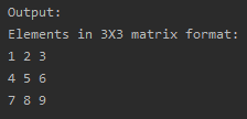 How to display 9 elements in 3x3 matrix format SkillPundit