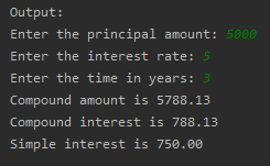 SkillPundit: Python Program To find Simple interest and Compound interest To find Simple interest and Compound interest SkillPundit