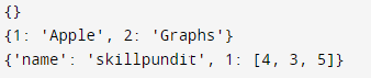 SkillPundit: Python-Dictionary Introduction